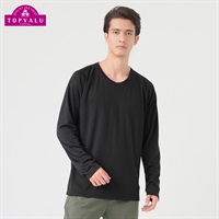 DRY 長袖クルーネックTシャツ メンズ トップバリュ BODY SWITCH(ボディスイッチ)(クロ-S)