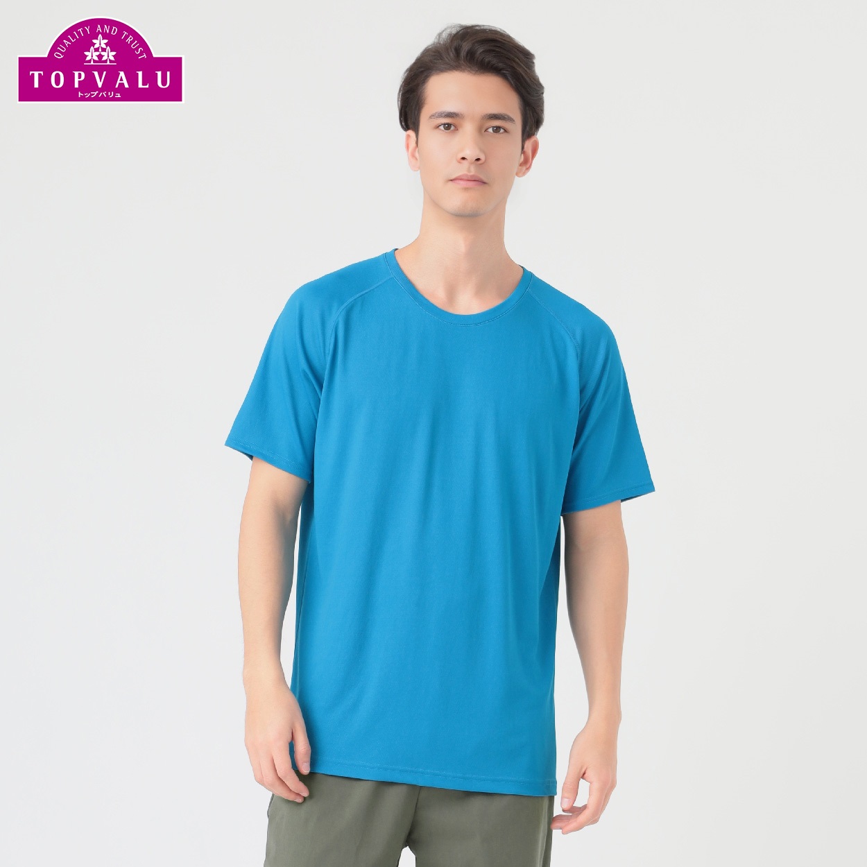 DRY 半袖Tシャツ メンズ トップバリュ BODY SWITCH(ボディスイッチ)(アオ-2XL)