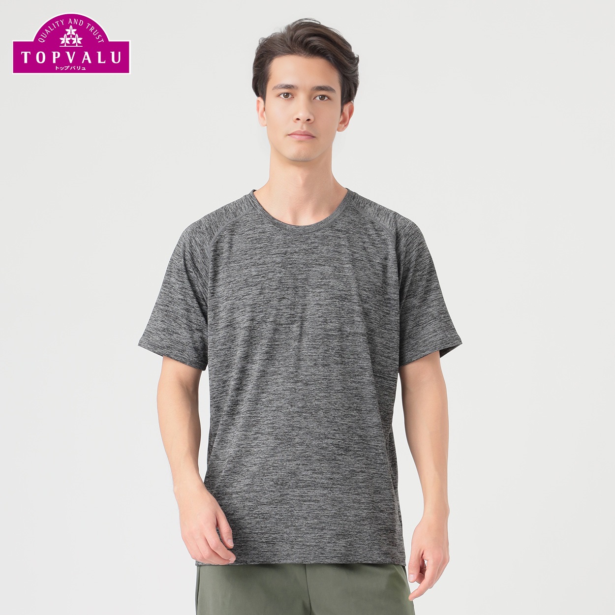 DRY 半袖クルーネックTシャツ メンズ トップバリュ BODY SWITCH(ボディスイッチ)(Ａクロ-XL)
