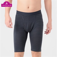 PEACE FIT COOLメッシュ前開きロングボクサー(ボーダー) メンズ トップバリュ PEACE FIT(ピースフィット)(コイアオ-M)