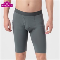 SilkyFACT ロングボクサーブリーフ（前あき) メンズ トップバリュ PEACE FIT(ピースフィット) (hk)(チャコ－ルグレ－-S)