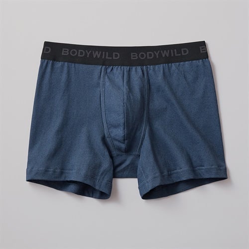 BODY WILD(ボディワイルド) ボクサーパンツ 前あき 綿ベア天竺 デニム調 BODYWILD メンズ(コイアオ-M)