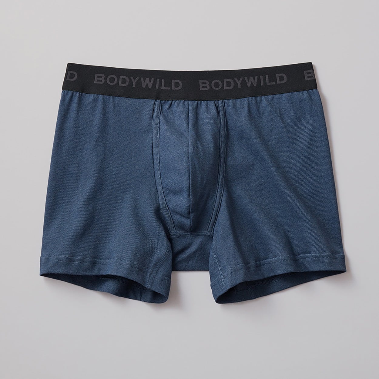 BODY WILD(ボディワイルド) ボクサーパンツ 前あき 綿ベア天竺 デニム調 BODYWILD メンズ(コイアオ-LL)