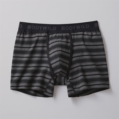 BODY WILD(ボディワイルド) ボクサーパンツ 前あき 綿ベア天竺 ボーダー柄 BODYWILD メンズ