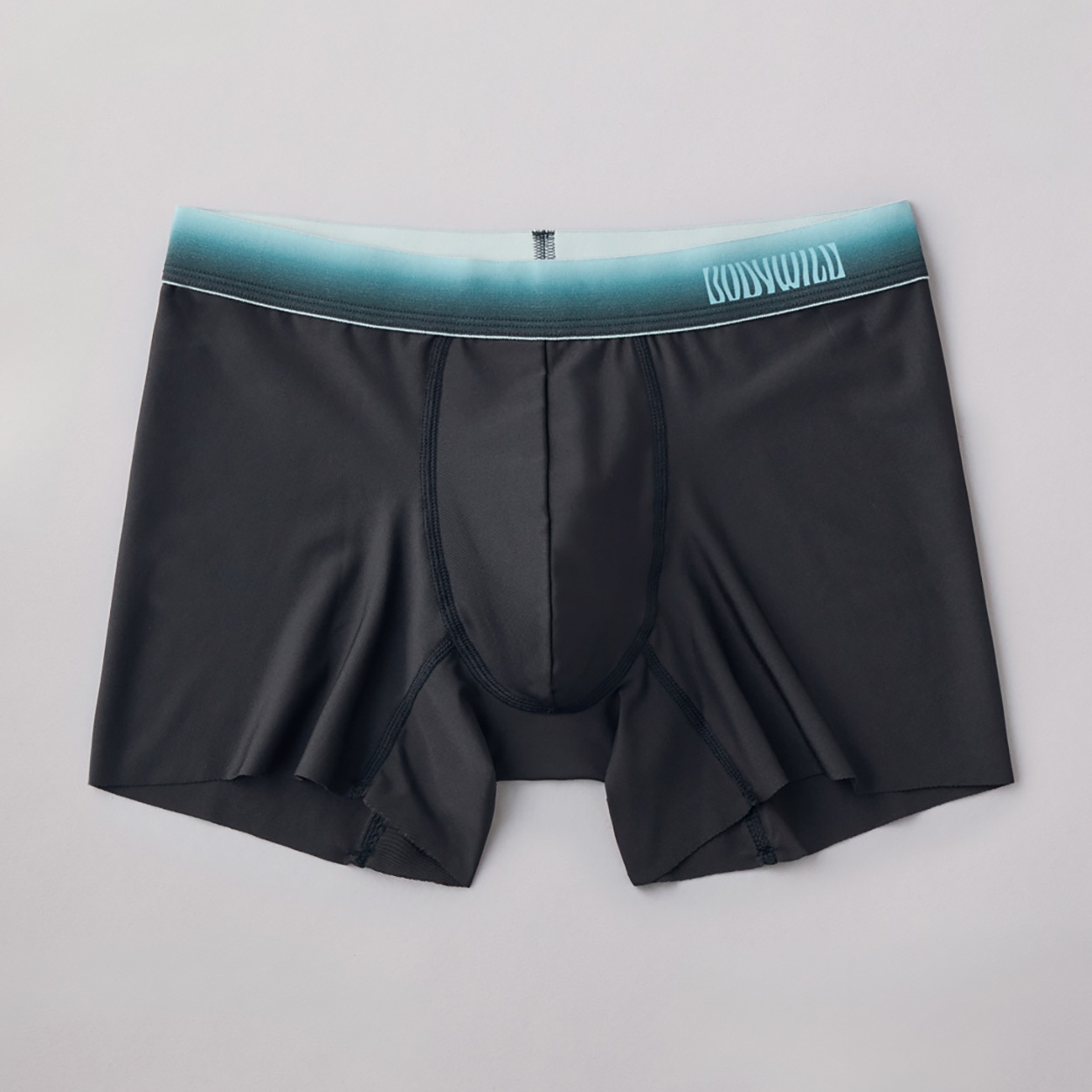 BODY WILD(ボディワイルド) ボクサーパンツ 前とじ EZX カットオフ 腰ゴムグラデーション BODYWILD メンズ(クロ-L)
