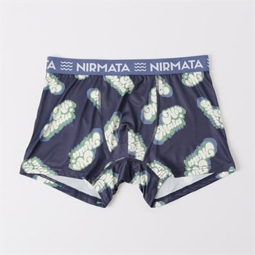 NIRMATA プリントボクサーブリーフ ロゴ総柄 メンズ(コイアオ-M)