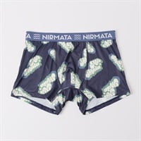 NIRMATA プリントボクサーブリーフ ロゴ総柄 メンズ(コイアオ-M)