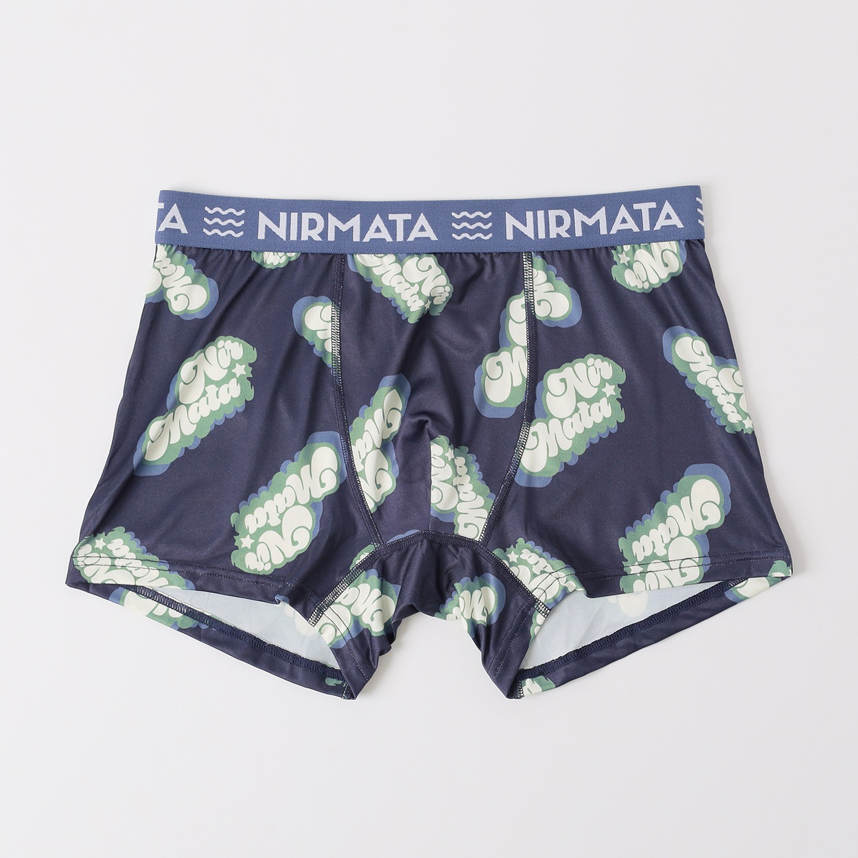 NIRMATA プリントボクサーブリーフ ロゴ総柄 メンズ(コイアオ-LL)