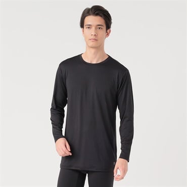 リカサポ長袖丸首Ｔシャツ メンズ(クロ-M)
