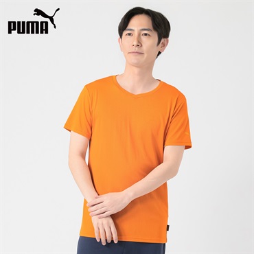PUMA(プーマ) PUMA接触冷感ハニカムメッシュショートスリーブシャツ メンズ(ダイダイ-M)
