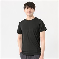 リカサポ メッシュ半袖丸首Tシャツ メンズ(クロ-M)