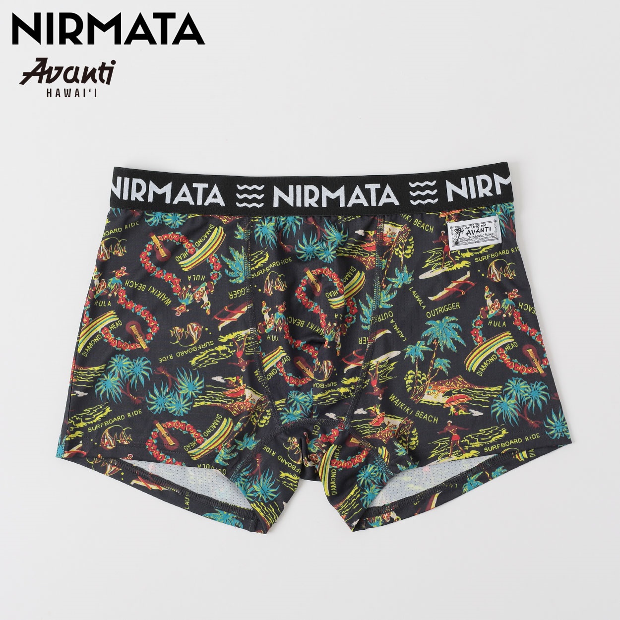 NIRMATA×AVANTI コラボ ボクサーパンツ サーフ メンズ(クロ-LL)