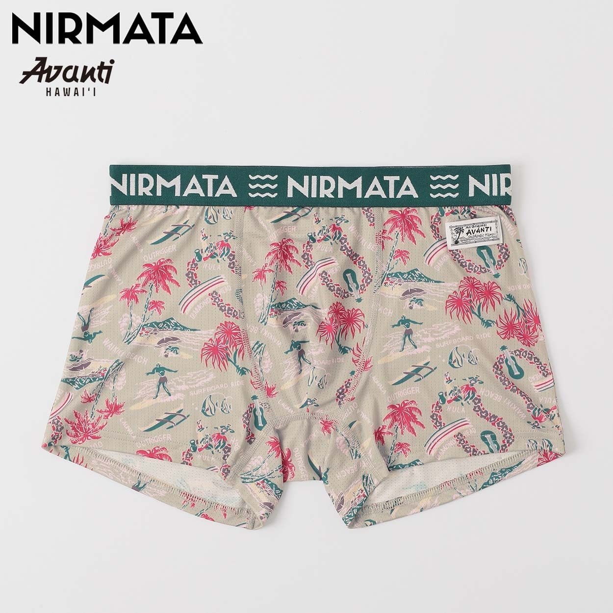 NIRMATA×AVANTI コラボ ボクサーパンツ サーフ メンズ(グレー-L)