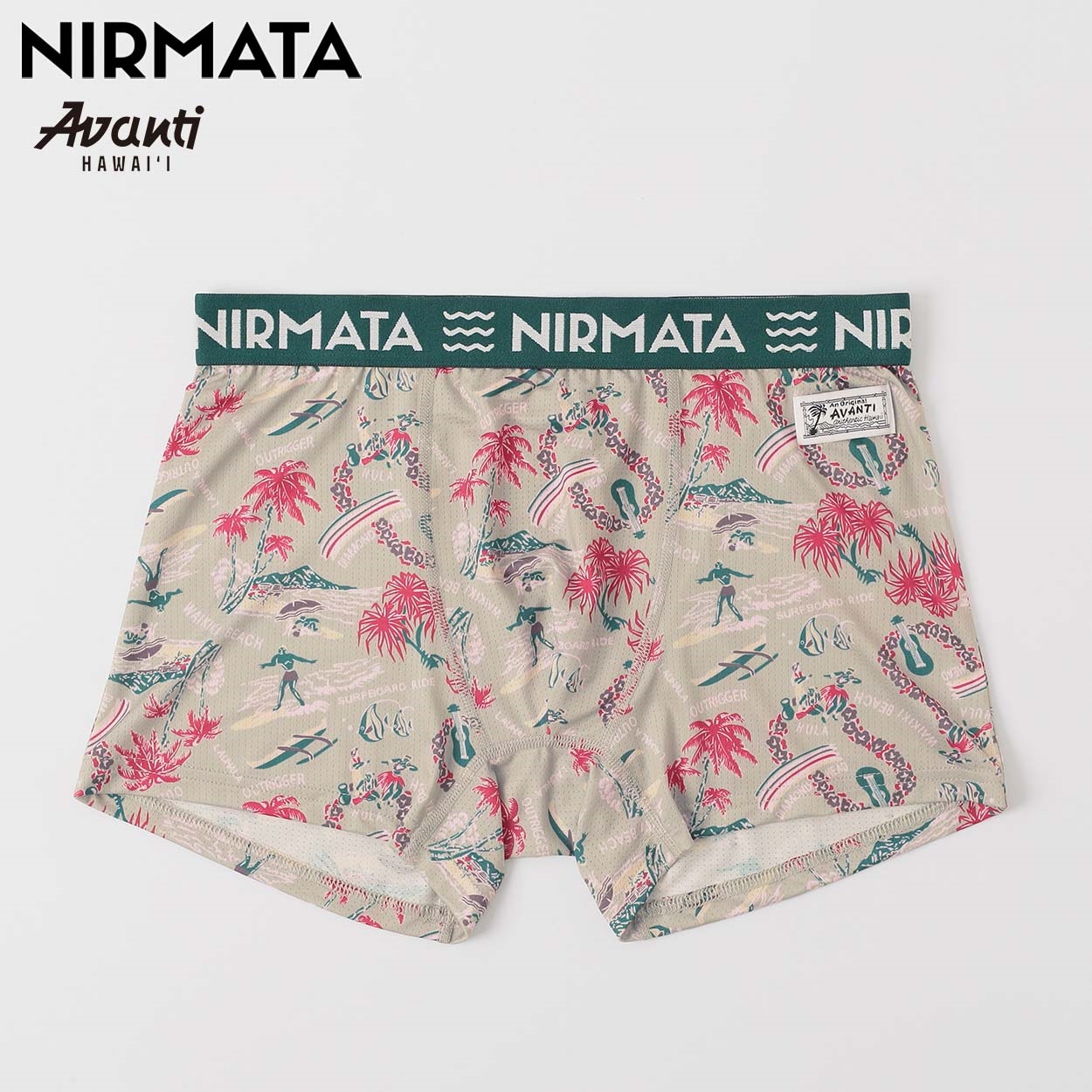 NIRMATA×AVANTI コラボ ボクサーパンツ サーフ メンズ(グレー-LL)