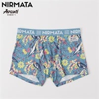 NIRMATA×AVANTI コラボ ボクサーパンツ ボタニカル メンズ(アオ-M)