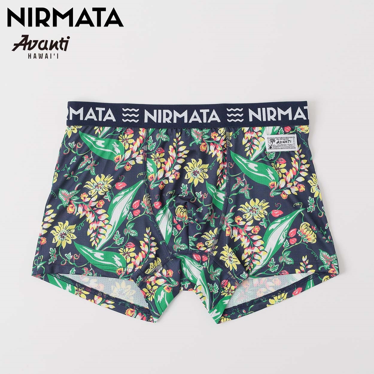 NIRMATA×AVANTI コラボ ボクサーパンツ ボタニカル メンズ(コイアオ-M)