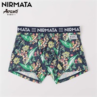 NIRMATA×AVANTI コラボ ボクサーパンツ ボタニカル メンズ(コイアオ-M)