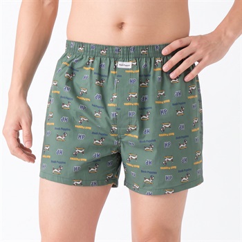 Hush Puppies(ハッシュパピー) スケボードッグトランクス(前あき） メンズ(コイミドリ-M)