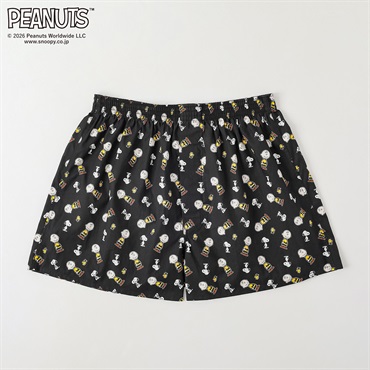 PEANUTS 綿100％ 布帛トランクス 前開き スヌーピー柄 メンズ