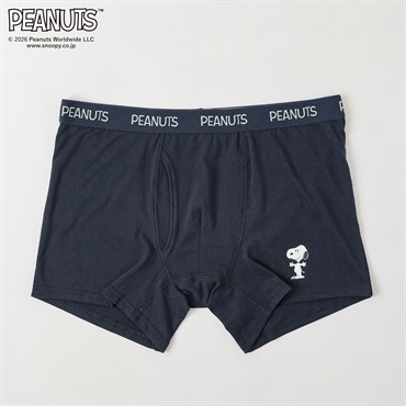 PEANUTS ボクサーブリーフ 前開き スヌーピー柄 メンズ(コイアオ-M)
