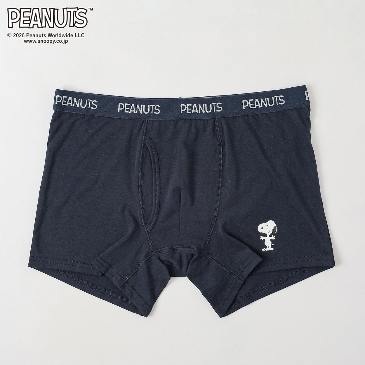 PEANUTS ボクサーブリーフ 前開き スヌーピー柄 メンズ(コイアオ-L)
