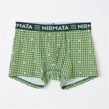 NIRMATA 綿ベア天千鳥柄プリントボクサーパンツ メンズ(キイロ-M)