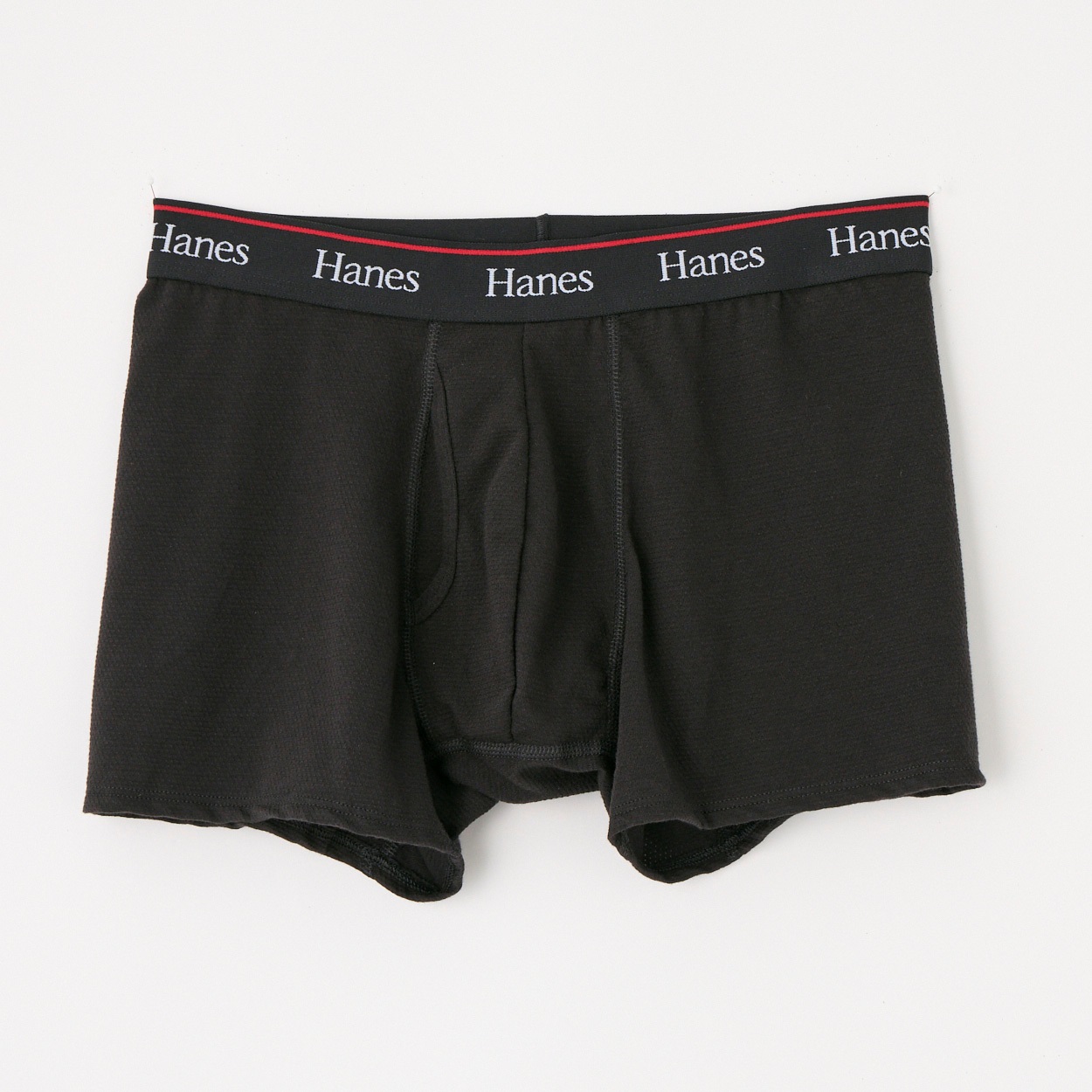 Hanes COTTON MESH ボクサーブリーフ メンズ(クロ-LL)