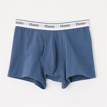 Hanes COTTON MESH ボクサーブリーフ メンズ(アオ-M)