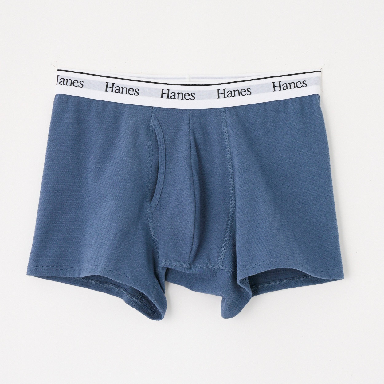 Hanes COTTON MESH ボクサーブリーフ メンズ(アオ-L)