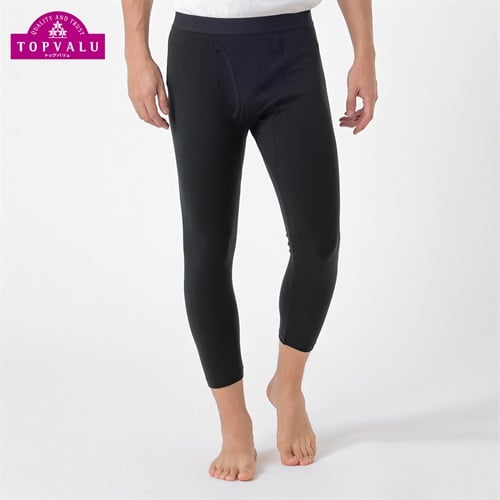 PEACE FIT WARMコットンブレンドストレッチ 前あき7分丈レギンス メンズ トップバリュ PEACE FIT(ピースフィット)