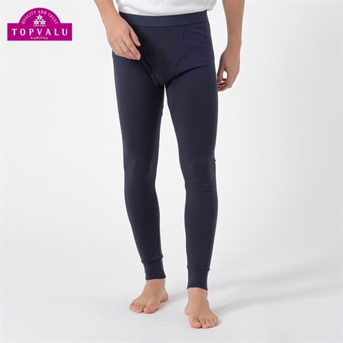 PEACE FIT WARMコットンブレンドストレッチ 前あき10分丈レギンス メンズ トップバリュ PEACE FIT(ピースフィット)(コイアオ-Ｓ)
