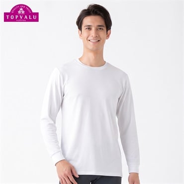 WARM厚地 長袖クルーネックシャツ メンズ トップバリュ PEACE FIT(ピースフィット)
