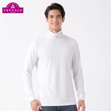 WARM厚地 長袖タートルネックシャツ メンズ トップバリュ PEACE FIT(ピースフィット)