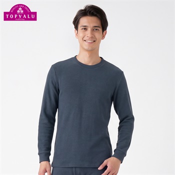 WARM超保温 長袖クルーネックシャツ メンズ トップバリュ PEACE FIT(ピースフィット)(コイアオ-S)