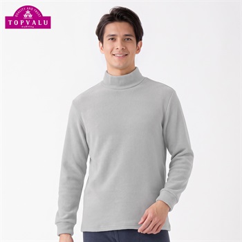 WARM超保温 長袖ハイネックシャツ メンズ トップバリュ PEACE FIT(ピースフィット)(グレー-S)