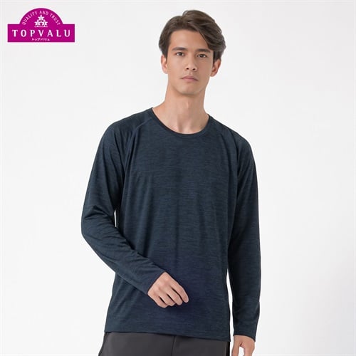 DRY長袖杢カラーTシャツ メンズ トップバリュ BODY SWITCH(ボディスイッチ)(Ａアオ-S)