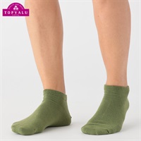 無地スニーカー丈ソックス メンズ(Ａコイミドリ-25-27CM)