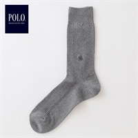 POLO BRITISH COUNTRY SPIRIT クルーリブソックス メンズ(グレー-25-27CM)