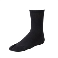 ハーフ丈丈履き口ゆったり 滑り止め付き足袋ソックス メンズ(クロ-23-25CM)