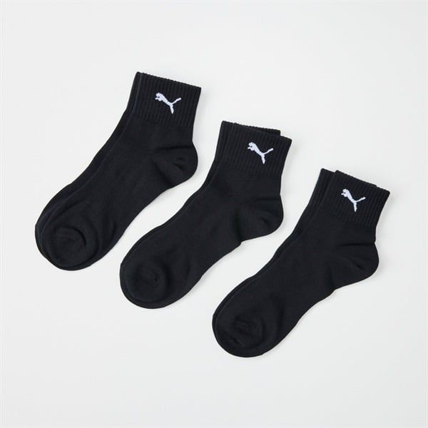 PUMA(プーマ) ショート丈ソックス3足組(クロ-26-28CM)