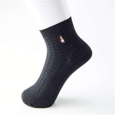 ハッシュパピー ショート丈ソックス メンズ(クロ-23-25CM)