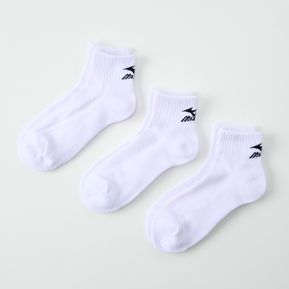 高い信頼 厚い信頼 mizuno(ミズノ) スニーカー丈パイルソックス 3足組 メンズ シューズ