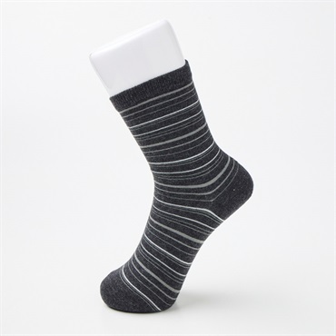 SAVING THE PLANET by KATHARINE HAMNETT ハーフ丈マルチボーダー柄ソックス メンズ(チャコ－ルグレ－-25-27CM)