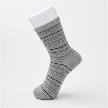 SAVING THE PLANET by KATHARINE HAMNETT ハーフ丈マルチボーダー柄ソックス メンズ(グレー-25-27CM)