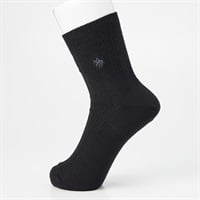 POLO BRITISH COUNTRY SPIRIT(ポロ・ビーシーエス) ショート丈ケーブル柄ソックス メンズ(クロ-25-27CM)