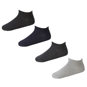スニーカー丈無地ソックス ４足組 メンズ(ソノタ１-23-25CM)