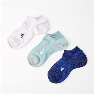 adidas(アディダス) 補強スニーカー丈ソックス3足組 メンズ(セットカラー-24-26CM)