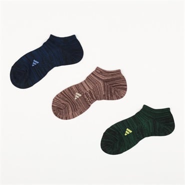 adidas(アディダス) 補強スニーカー丈ソックス3足組 メンズ(セットアソート-24-26CM)