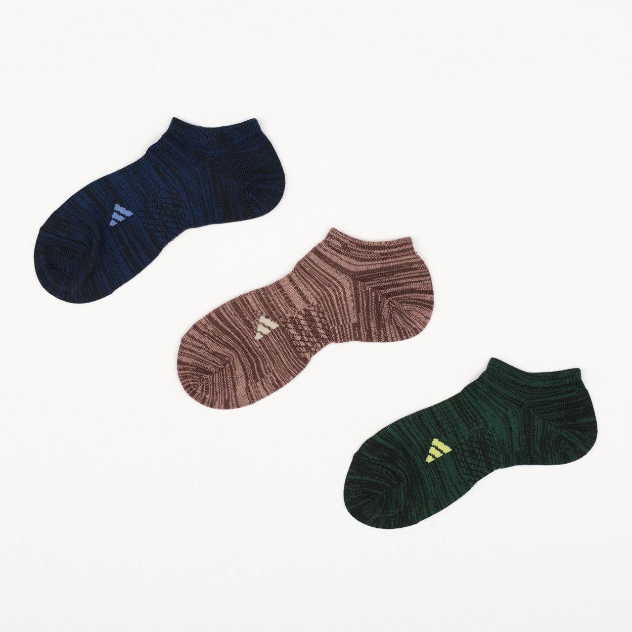 adidas(アディダス) 補強スニーカー丈ソックス3足組 メンズ(セットアソート-26-28CM)