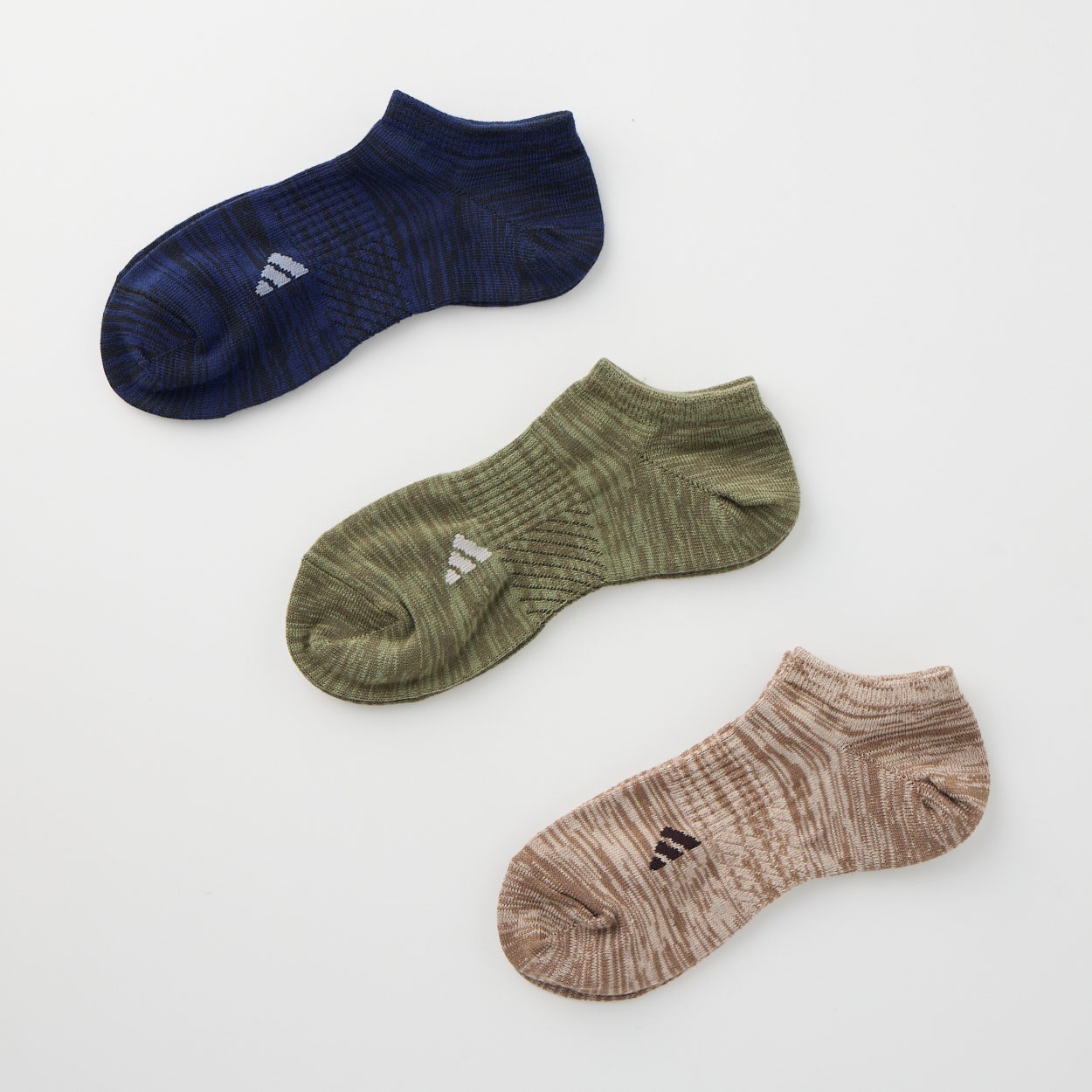 adidas(アディダス) スニーカー丈補強ソックス 3足組 メンズ(セットアソート-26-28CM)